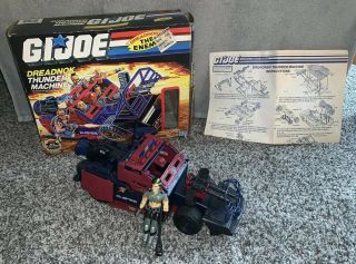 Vintage 1986 Hasbro Gi Joe Dreadnok Thunder Machine Vehicle W/ Box & Thrasher
