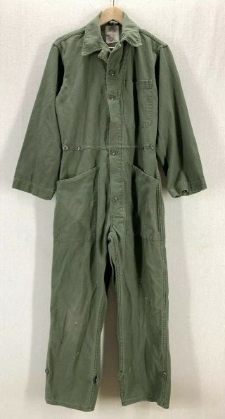 Vintage Us Military Cotton Sateen Type 1 Coveralls Sz Small Army Usmc
