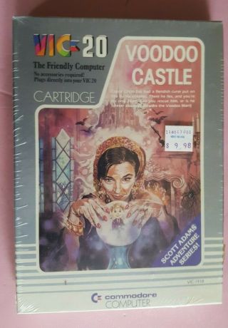 Rare Nos Commodore Vic Vc 20 Voodoo Castle Game Cartridge Misb Vic - 1918