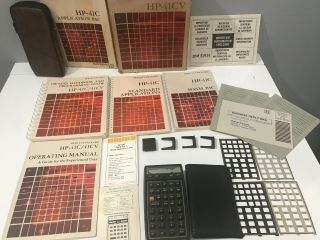 Hp - 41cv Calculator Boxes 5 Manuals Ref Card Math 1 Cart Faces 9/1980,