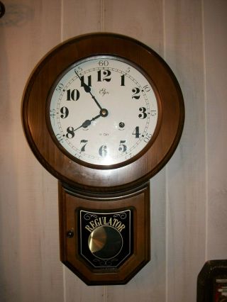 Vintage Elgin Regulator 31 Day Wall Clock