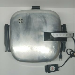 Vintage Nesco Stainless Steel Electric Vented Fry Pan Broiler Lid Model N - 137 2