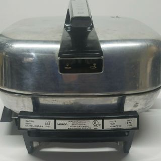 Vintage Nesco Stainless Steel Electric Vented Fry Pan Broiler Lid Model N - 137 4