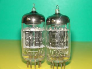 Matched Pair Ge 6072a Black Plate Vacuum Tubes 5 Strong Balanced