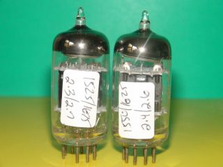 Matched Pair GE 6072A Black Plate Vacuum Tubes 5 Strong Balanced 2