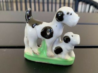 Vintage Ceramic Black White Terrier Dog Puppy Figurine Japan