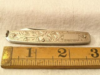 vintage sterling silver pocket knife fancy silver watch fob pocket knife japan 4
