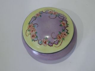 Vintage Australian Hand Painted Ceramic Lidded Bowl Lois Carne C1920s