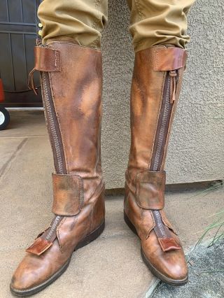Vintage Equestrian Tall Ridding Boots Men’s Size 8 Leather