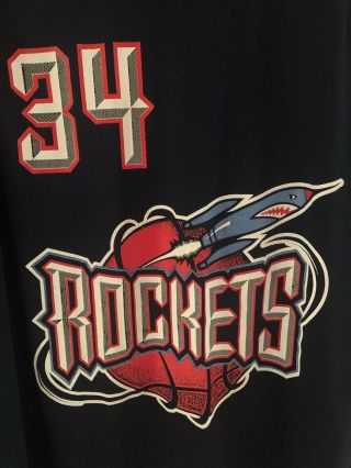 Vintage 90’s Houston Rockets Champion Jersey Hakeem Olajuwon Size 44 3
