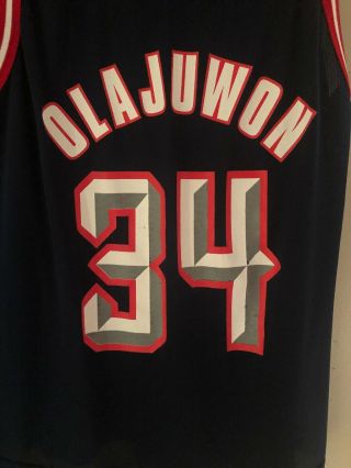 Vintage 90’s Houston Rockets Champion Jersey Hakeem Olajuwon Size 44 6