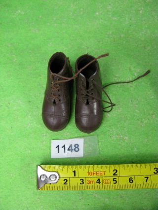 Vintage Action Man Gi Joe Brown Lace Up Boots Collectable Model Toy 1148