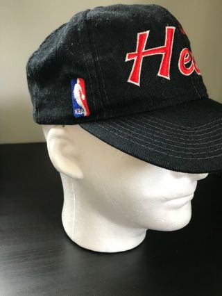 Vintage Miami Heat Sports Specialties Black Snapback Hat Cap NBA Basketball 1990 8