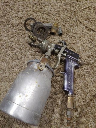 Vintage Binks Model 7 Spray Gun 1 Qt.  Canister 36 Sk Nozzle.  Estate Find