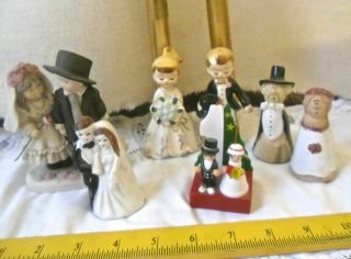 Bride & Groom Vintage Collectibles Porcelain Xmas Candlesticks Pottery
