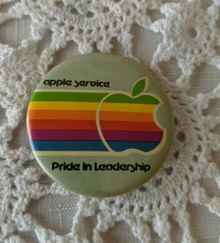 Vintage Apple Computer Macintosh Rainbow Logo Pride In Leadership Apple Service