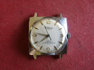 Vintage Hillman 17 Jewels Incabloc Watch Made In Swiss Or Restore