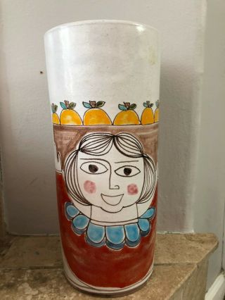 Vintage Signed Desimone Italian Pottery Vase Vessel 1973 B