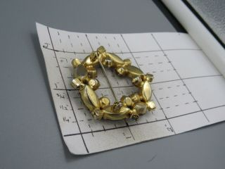 HIGH END Vintage Jewelry Faceted AB Wavy Crystal Ring BROOCH PIN Rhinestone O 4