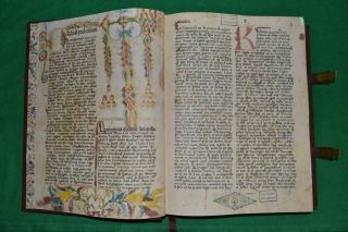 Magnificent Illuminated Bible 1516 Jordanszky Codex Fine Binding With Clasps