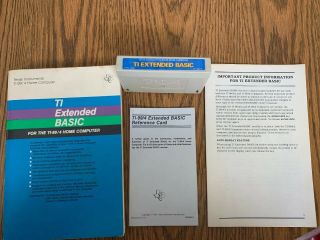 Ti 99/4a Extended Basic Command Module And Reference Book - Phm 3026