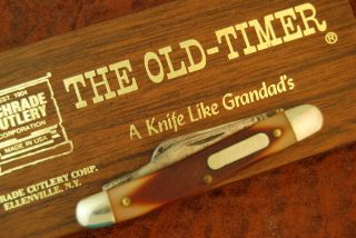 Vintage Schrade Ny Usa Made Old Timer Sawcut Delrin 108ot Stockman Knife (4831