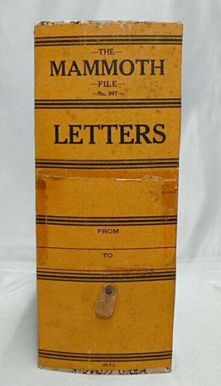 Vintage Cardboard Mammoth Letters File 997