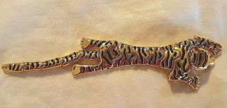Vintage Articulating Tiger Brooch / Pin