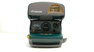 Vintage Polaroid One Step Express Green Instant 600 Film Camera w/Case 5
