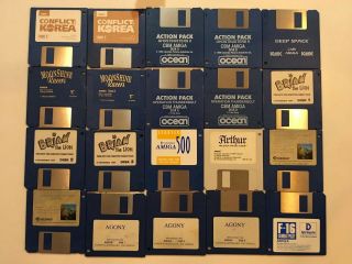 Bulk Agony Games 20 Disk Pack Commodore Amiga 3.  5 " Disks A500 A1200