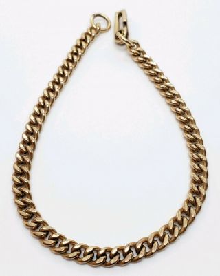 Elegant Vintage Art Deco 12k Yellow Gold Filled Chain Link Tennis Bracelet 2