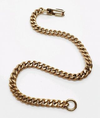 Elegant Vintage Art Deco 12k Yellow Gold Filled Chain Link Tennis Bracelet 4