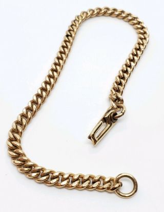 Elegant Vintage Art Deco 12k Yellow Gold Filled Chain Link Tennis Bracelet 5