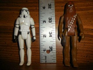 Vintage 1st 12 1977 Star Wars Chewbacca & Storm Trooper Action Figure Hong Kong