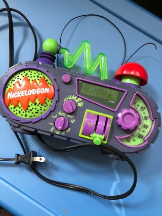 Vintage Nickelodeon Time Blaster Slime Digital Alarm Clock Radio
