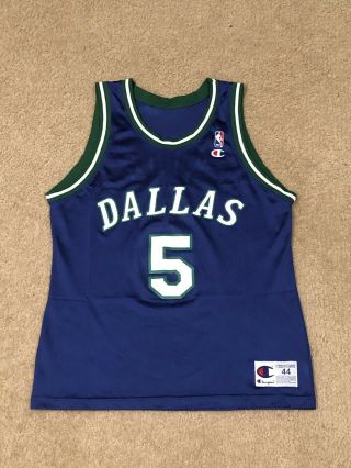 Jason Kidd Vintage Dallas Mavericks Champion Jersey Size 44