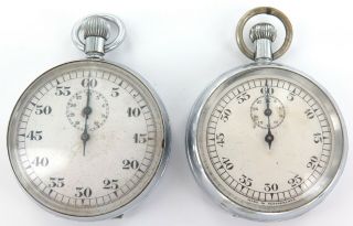 2 Vintage Swiss Made Stopwatches.  Both.