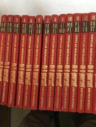 G 601 15 Volumes Popular Mechanics Do - It - Yourself Encyclopedia Very Good