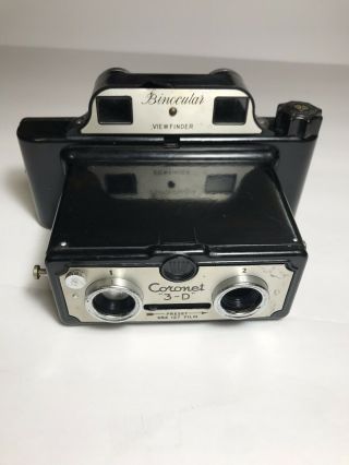 Vintage Coronet 3 - D Binocular Viewfinder Stereo Camera,  Made In England