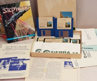 Vintage Ibm Pc 3.  5 " 5.  25 " Disks Sierra Shooter Silpheed Game Boxed