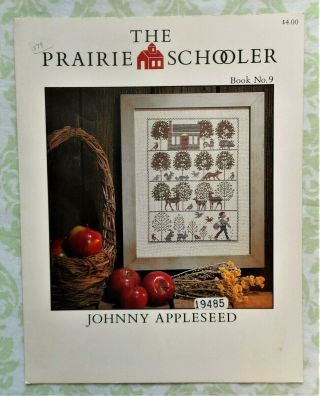 The Prairie Schooler Johnny Appleseed Vintage Counted Cross Stitch Chart Pattern