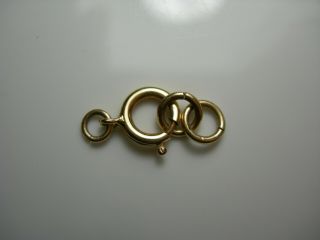 Vintage Solid 14kt Yellow Gold Spring Ring Clasp For Jewelry Design Repair 14k