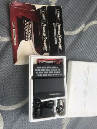 Vintage Timex Sinclair 1000 Computer Still In The Box And Accessories.