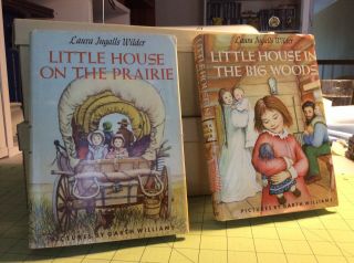 (2) Vintage Hardcover Books - Laura Ingalls Wilder Little House On The Praire.