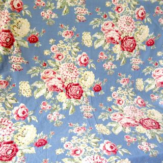 Eddie Bauer Home Blue Floral Duvet Cover Full Size,  100 Cotton Made In Usa