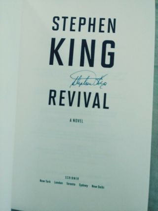 REVIVAL (2014) STEPHEN KING,  SIGNED,  1ST EDITION,  1ST PRINTING IN DJ 2
