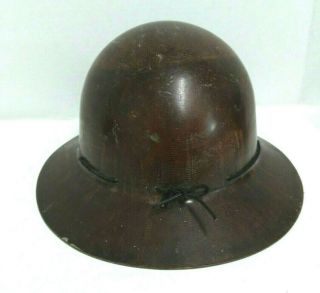 Vintage Skullgard Hard Hat Msa Fiberglass Iron Workers Full Brim Construction