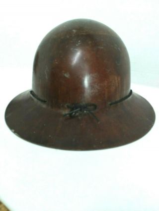 Vintage Skullgard Hard Hat MSA Fiberglass Iron Workers Full Brim Construction 5