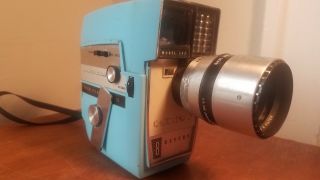 Viintage Baby Blue 8mm Movie Camera Revere Eye - Matic Model 143