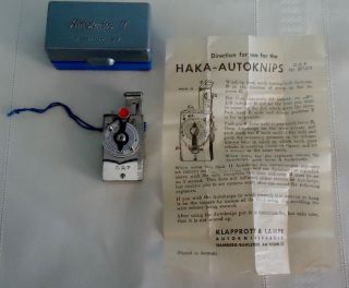 Vintage Haka Autoknips Mod.  Ii D.  R.  P.  Nr.  391579 Camera Timer,  Inst,  Case Germany